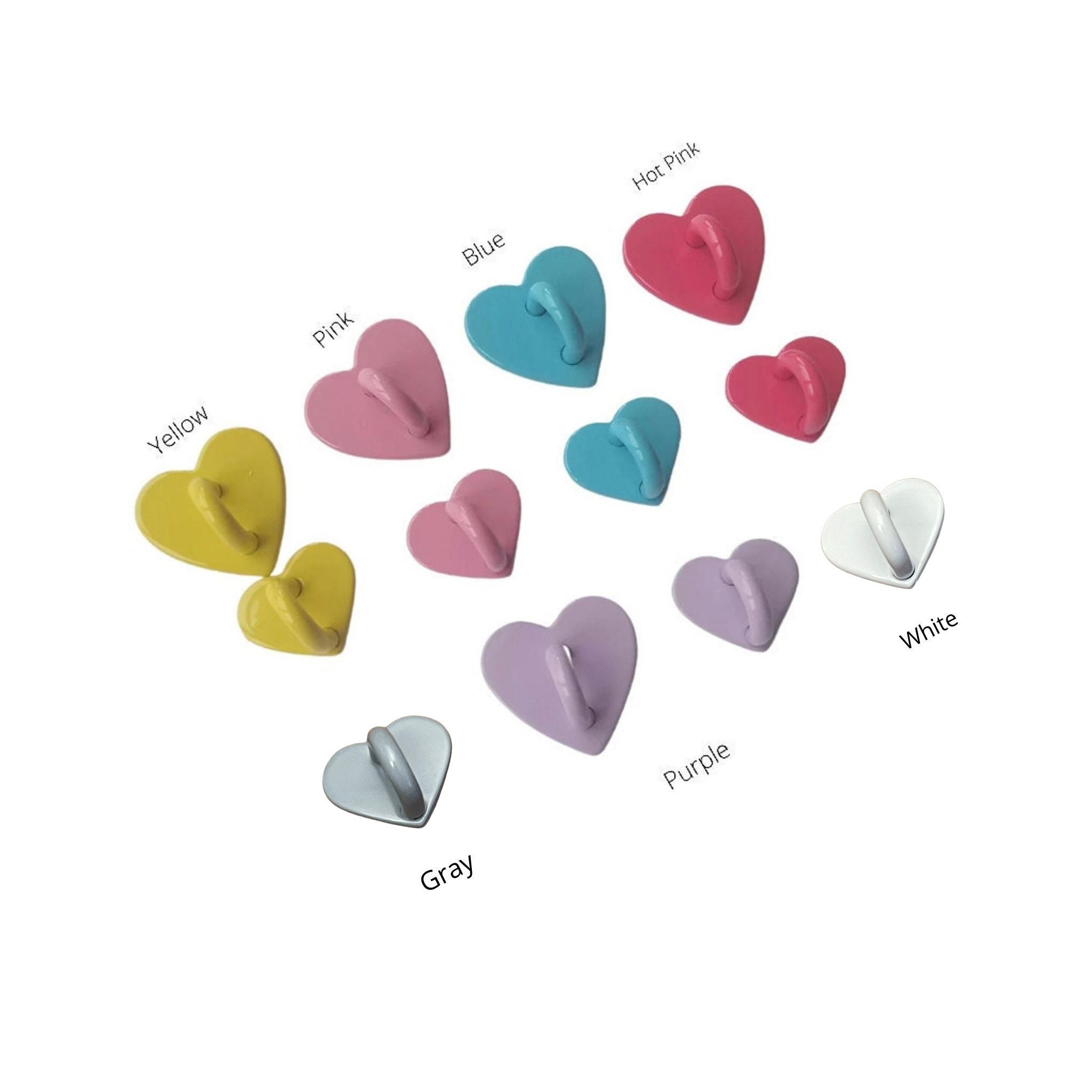 Heart Hook Phone Charm Gold Silver Metal Pink Black Blue Etsy Canada