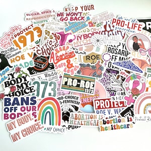 Women's Rights Sticker, Pro Choice Sticker Pack, Feminist Sticker Bundle, Reproductive rights sticker, Vinyl Sticker pack