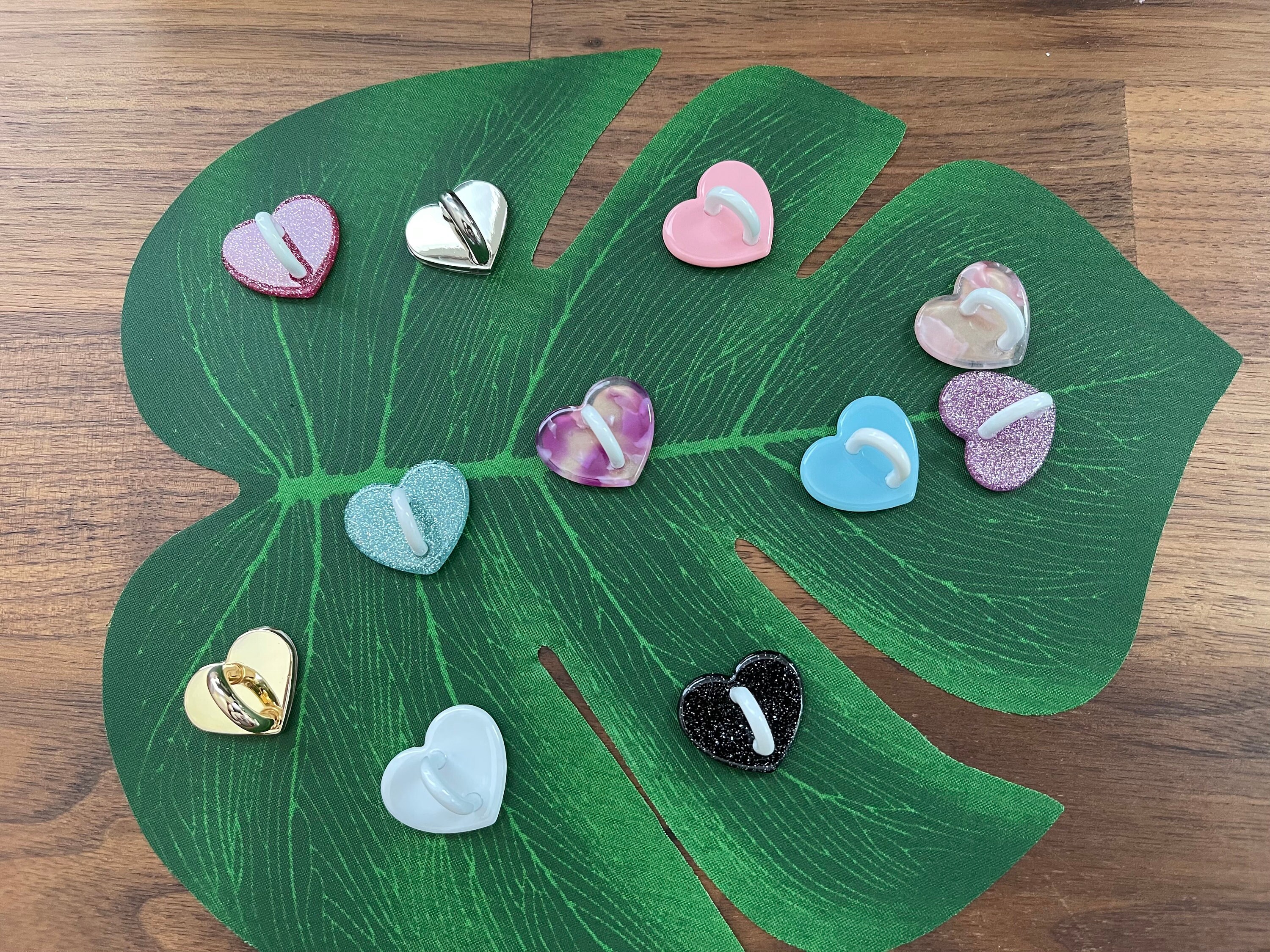 Heart Hook Phone Charm Gold Silver Metal Pink Black Blue Etsy