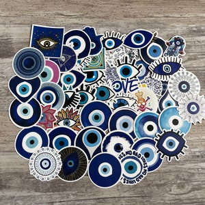 Evil eye sticker pack 10,20,50, hydro flask sticker, Stickers Evil Eye,  Laptop Stickers, Planner Stickers, Waterproof Vinyl