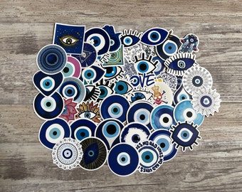 Evil eye sticker pack 10,20,50, hydro flask sticker, Stickers Evil Eye,  Laptop Stickers, Planner Stickers, Waterproof Vinyl