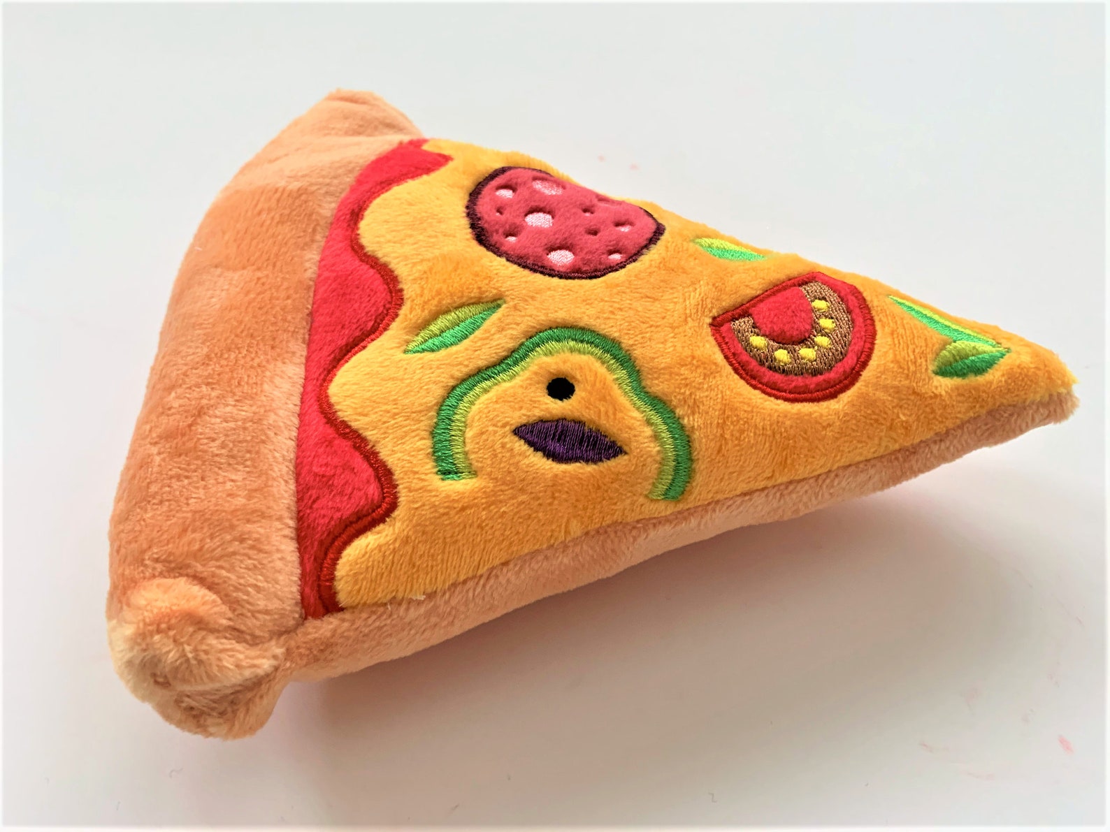 Pepperoni Pizza Plush Toy Dog Chew Plush Toys Etsy