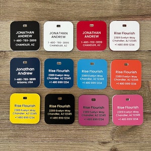 Luggage Tags Personalized, Backpack Tag, Bag Tags, Name Tags For Backpacks, Personalized ID Tags, Custom Luggage Tag, Travel Accessories bild 9