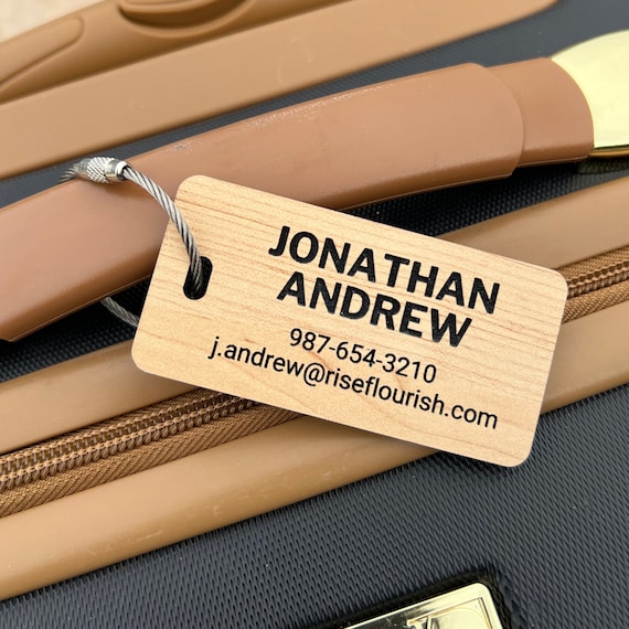 Luggage Tags Personalized, Backpack Tag, Bag Tags, Name Tags for Backpacks,  Personalized ID Tags, Custom Luggage Tag, Travel Accessories 