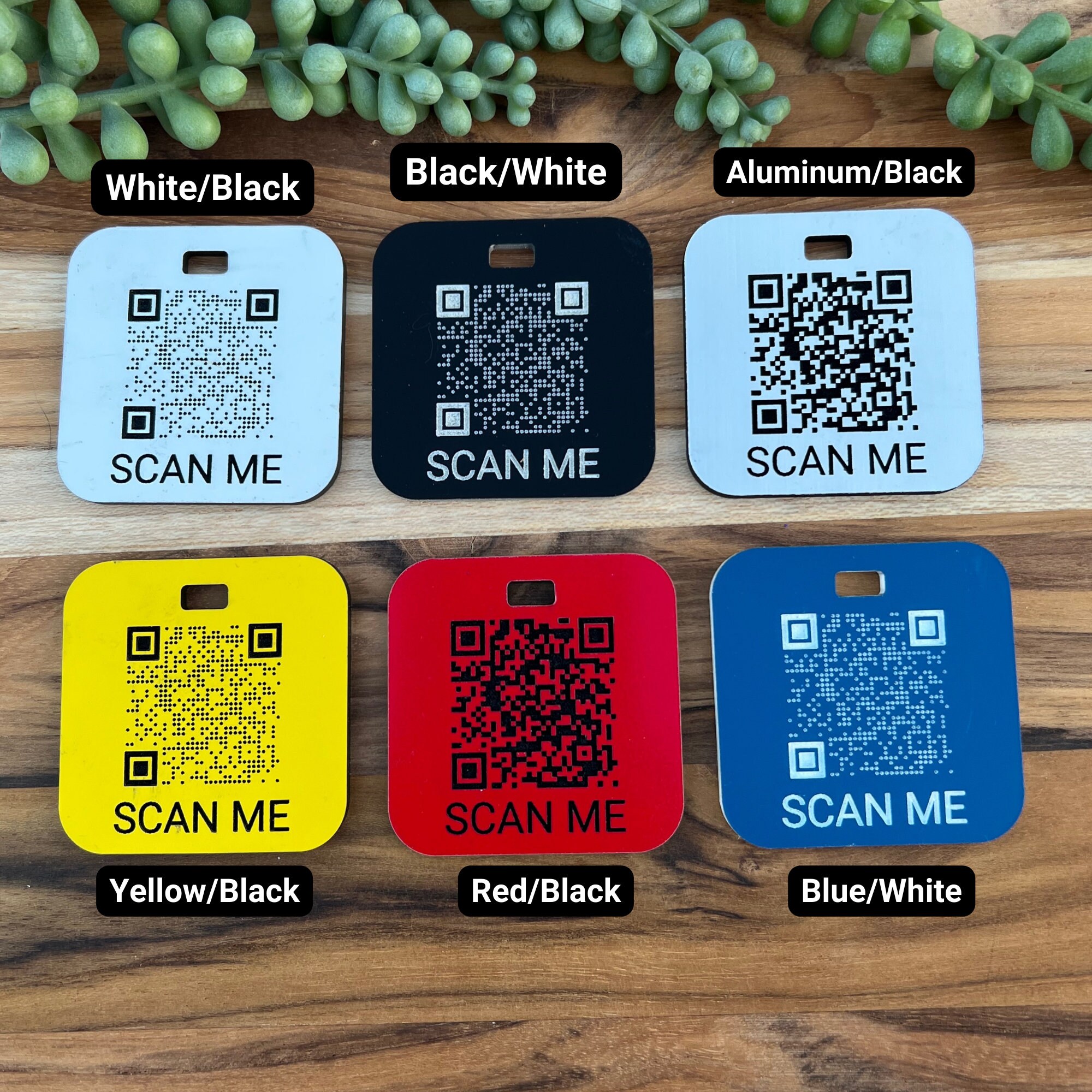 QR Code Keychain Personalized Scan Luggage Tag Personalized Etsy