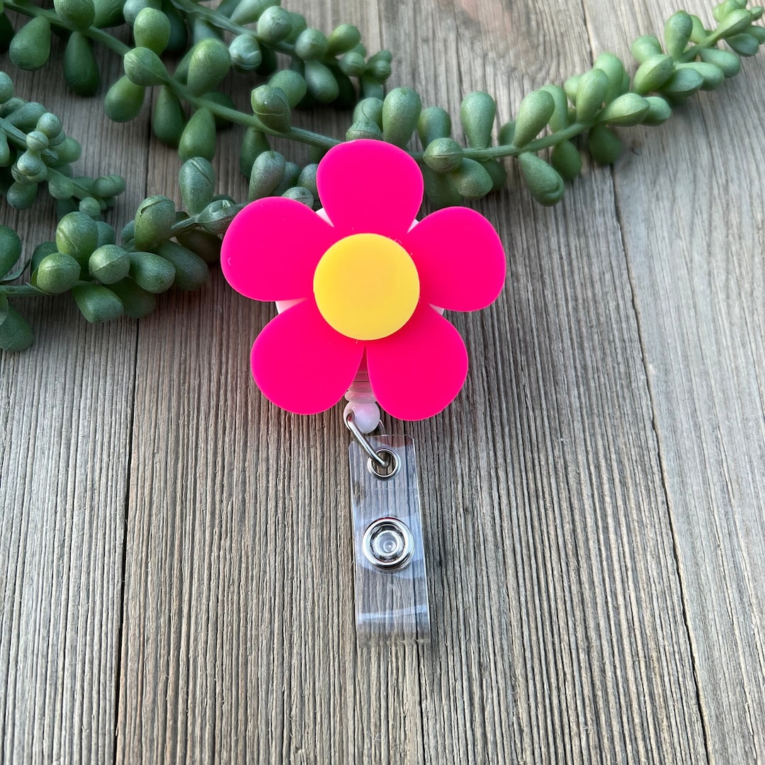 Flower Badge Reel, Interchangeable Badge Reel Toppers, Badge Reel Nurse, RN Badge Reel, Nursing