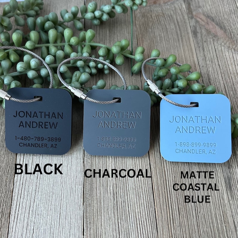Luggage Tags Personalized, Backpack Tag, Bag Tags, Name Tags For Backpacks, Personalized ID Tags, Custom Luggage Tag, Travel Accessories bild 5