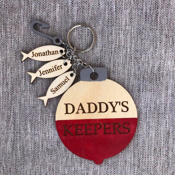 Personalized Keychain For Dad Personalized Bauble Keychain Etsy
