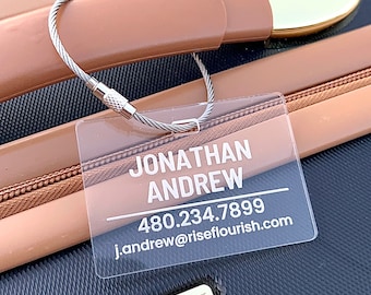 Luggage Tags Personalized, Custom Luggage Tag, Backpack Tag, Bag Tags, Name Tags For Backpacks, Personalized ID Tags, Travel Accessories 2.5