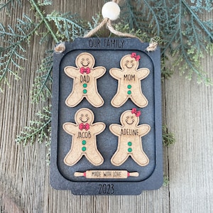 Personalized Family Ornament, Personalized Christmas Ornament, Gingerbread Cookies Ornament, Gingerbread Ornament, Christmas Gingerbread