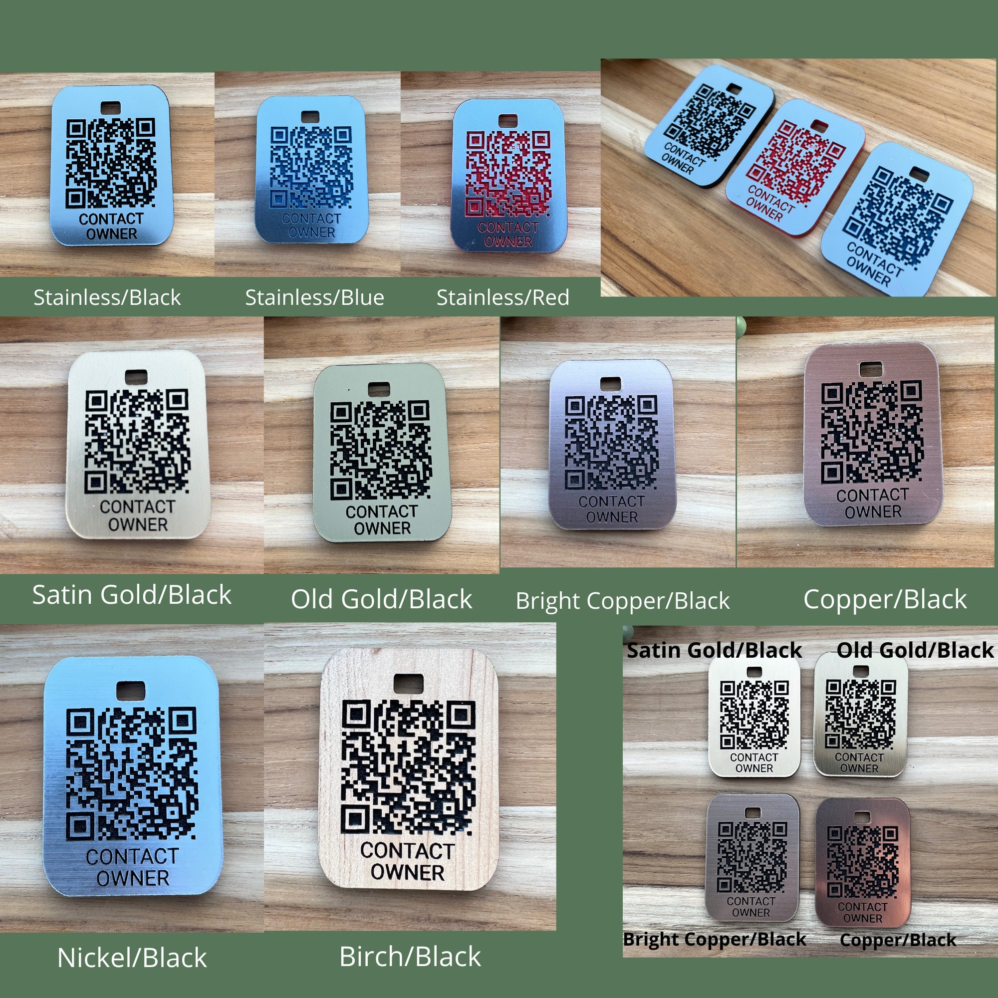 QR Code Luggage Tag Dynamic QR Code Tag Contact Me Qr Code Etsy