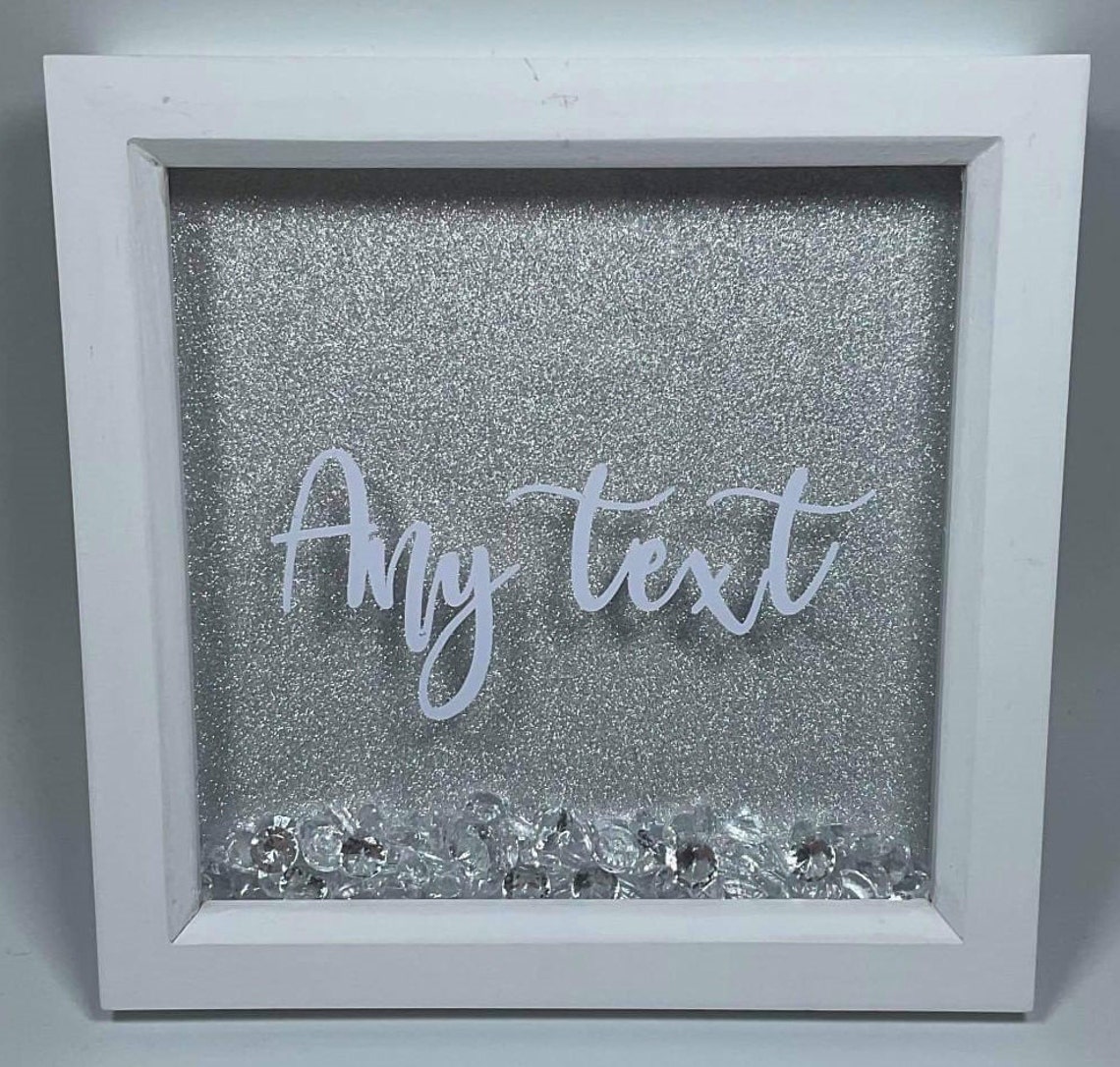Shadow Box Personalised Frame Gems Birthday Gift Wall Art Etsy