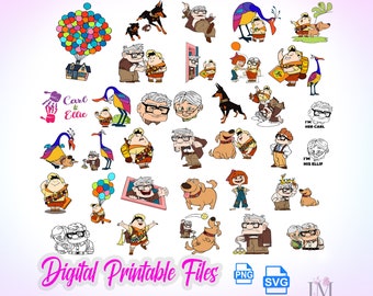 Up Movie Pixar Digital SVG PNG Cut Files for Crafters - Digital - Downloads