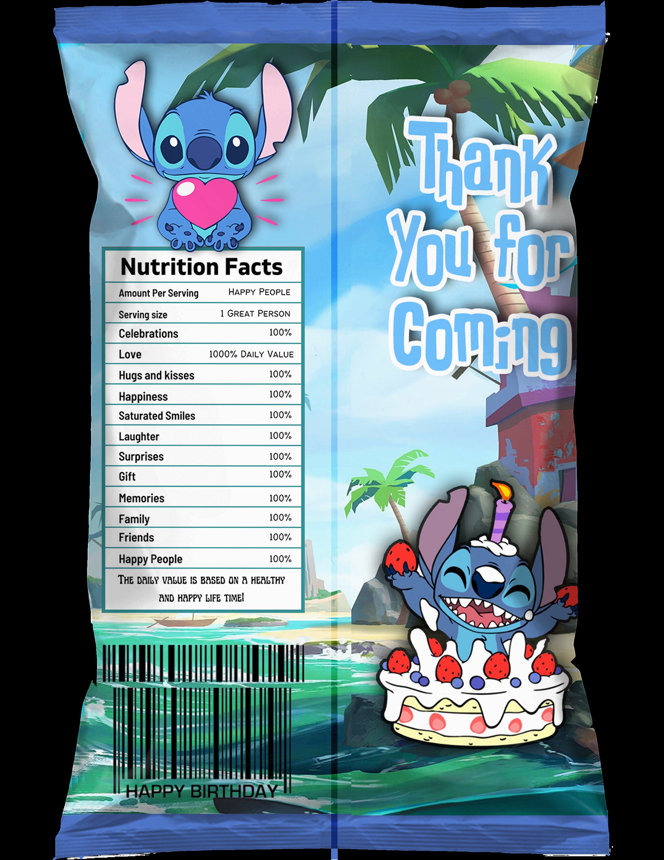 Stitch and Chip Bag with Name and Age PDF Digital File is Not Instant  Download 