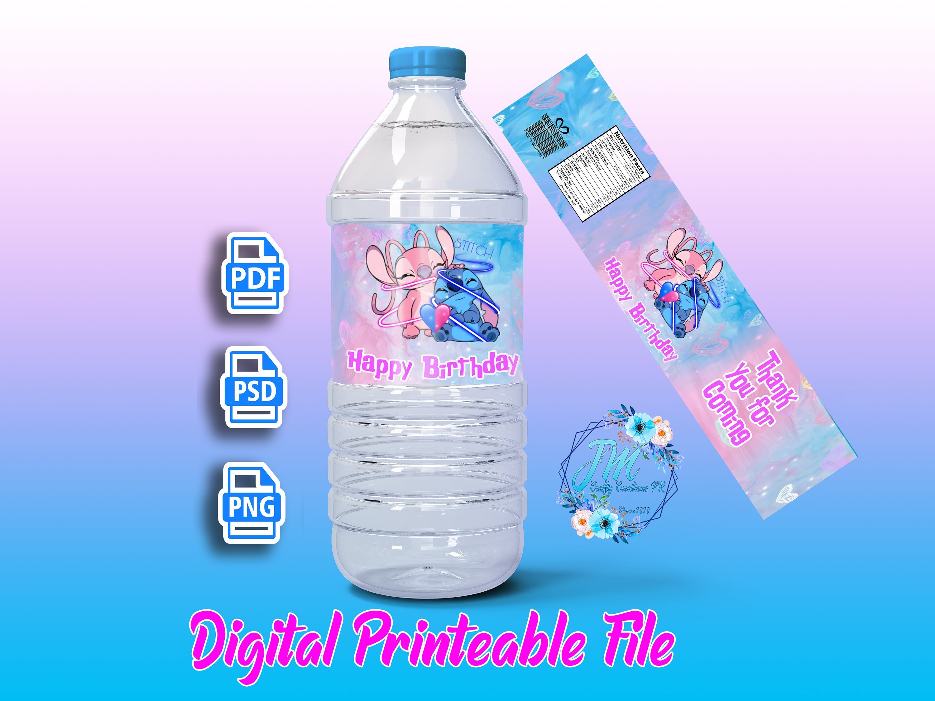Disney Stitch Ombre Water Bottle  Stitch disney, Stitch toy, Cute stitch