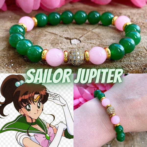 Sailor Jupiter Jewelry | Sailor Scout Bracelet | Sailor Guardian Jewelry | Lita(Makoto) Bracelet | Gemstone Bracelet Inspired Sailor Jupiter