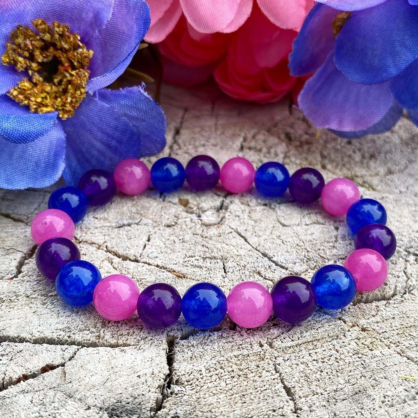 Pink purple and outlet blue bracelet