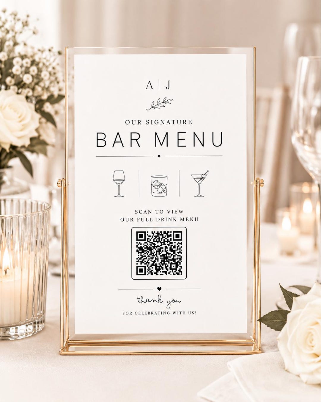 Editable Wedding QR Code Sign Template, Share Memories (instant ...