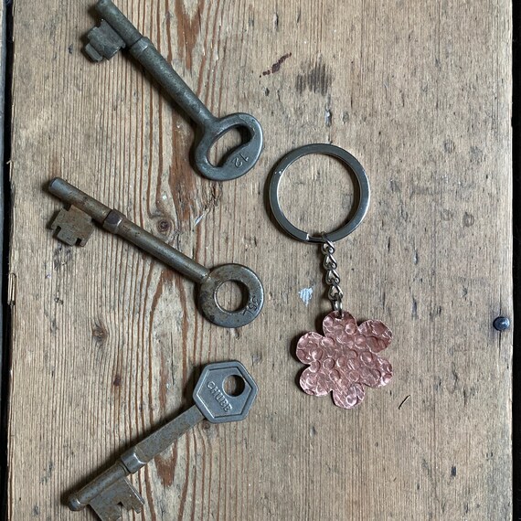 Porte-clés En Cuivre Porte-clés Floraux Cadeau Pour Les Amis - France