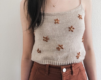 Knitting Pattern | Lazy Daisy Crop