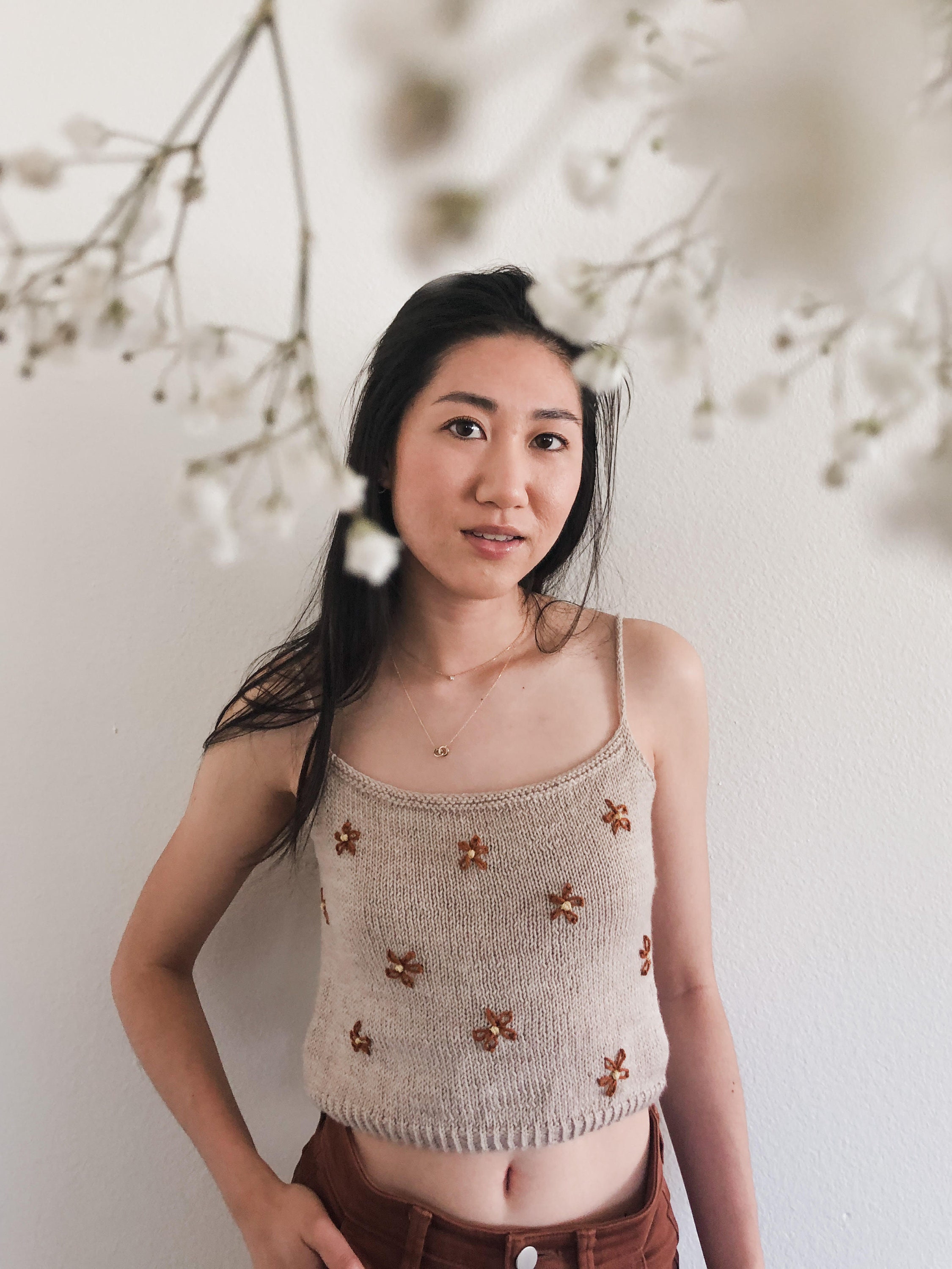 Knitting Pattern Lazy Daisy Crop Etsy España