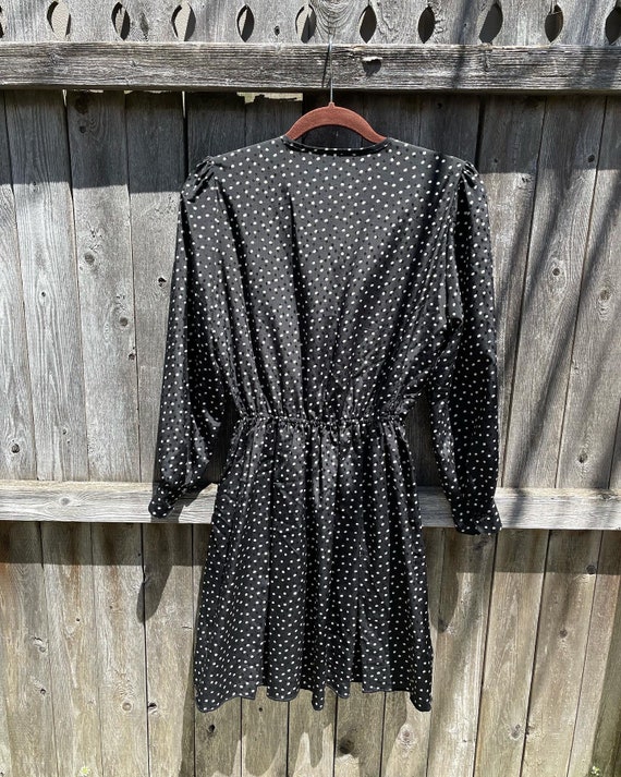 Vintage Cordier Black & White Polka Dot 1950s Ruf… - image 7