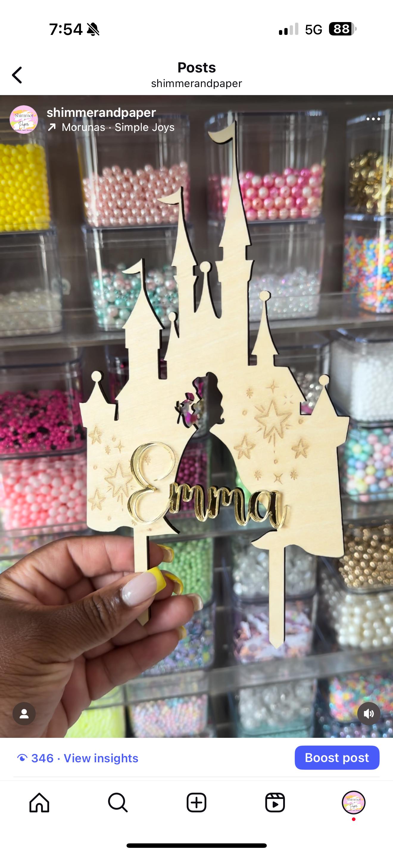 Personalized Princess Castle Cake Topper Custom Name Fairy Tale ...