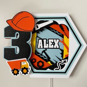 Construction Themed Cake Topper