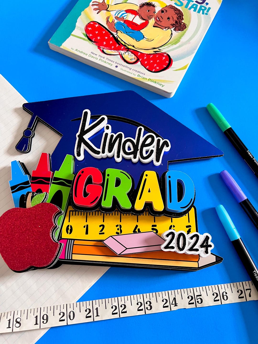 Kinder Graduation Cake Topper Kindergarten Grad Party Decor Preschool ...