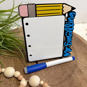 Personalized Acrylic Dry Erase NotepadTeacher End of Year Gift  5”x5”Reusable Note Board with Marker Custom Teacher Gift