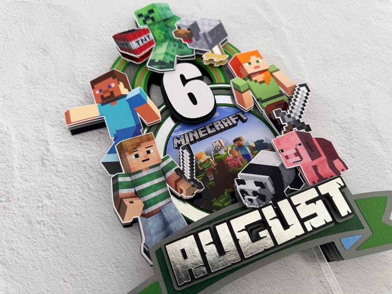 Minecraft Cake Topper - Etsy
