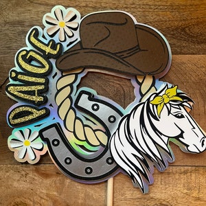 Cowgirl Cake Topper Rodeo Cake Topper Ranch Themed Party