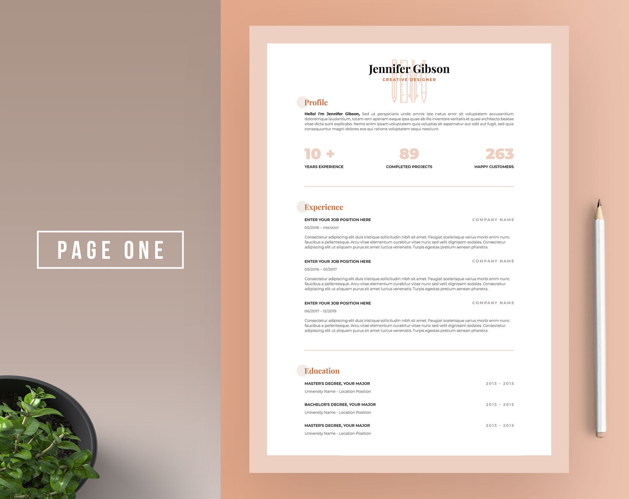 Minimalist Resume Template PSD | Professional Resume | Cv Template | CV ...