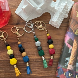 Wizard Keychain | Keychain | Burgundy Keychain | House Keychain | Student Keychain | Backpack Keychain | Blue Keychain | Green Keychain