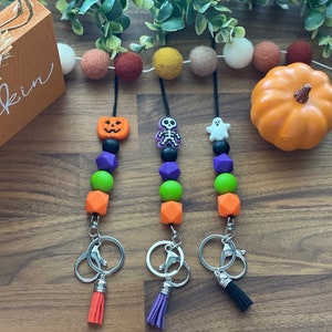 Halloween Lanyard | Teacher Lanyard | Ghost Lanyard | Halloween Teacher Gift | Skeleton Lanyard | Pumpkin Lanyard | Halloween Badge Reel |