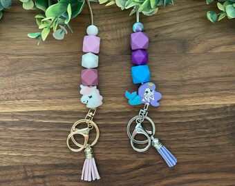 Kids Custom Lanyard | Mermaid Lanyard | Mermaid Keychain | Kids Lanyards | Kids Keychain | Unicorn Keychain | Student Lanyard | Unicorn