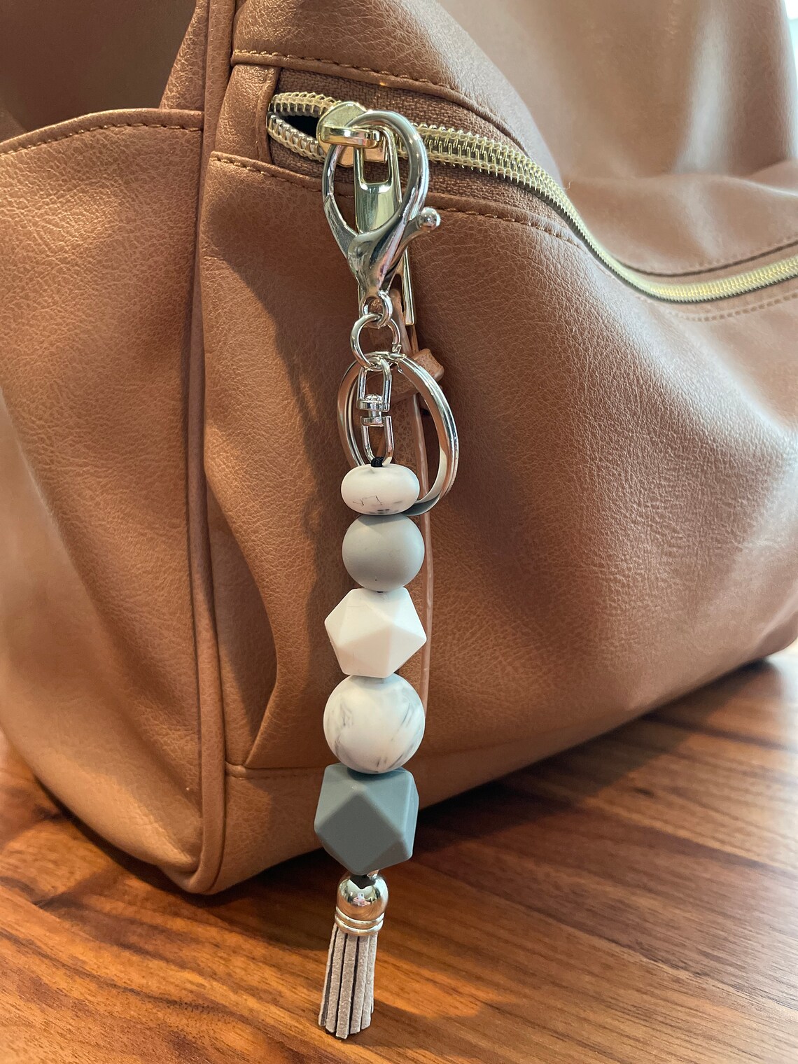 Marble Keychain Black and White Keychain Marble and Black Etsy UK