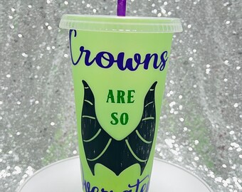 Vaso reutilizable Villain Cold Cup de 20 oz con tapa y pajita