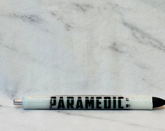 Bolígrafo de gel Joy con purpurina paramédico: regalo recargable