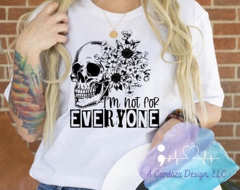 Camiseta con calavera No soy para todos