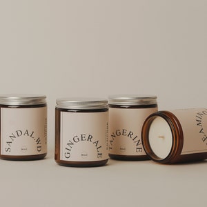Ginger Ale | SOJICODE candle | soy wax, soy candles, scented candle, paraben-free, gluten-free, vegan candle, 8oz, Net 226g, wedding gift