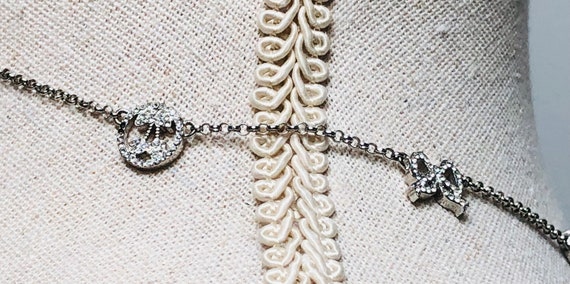 Juicy Couture Silver tone and Pave Rhinestone Nec… - image 7