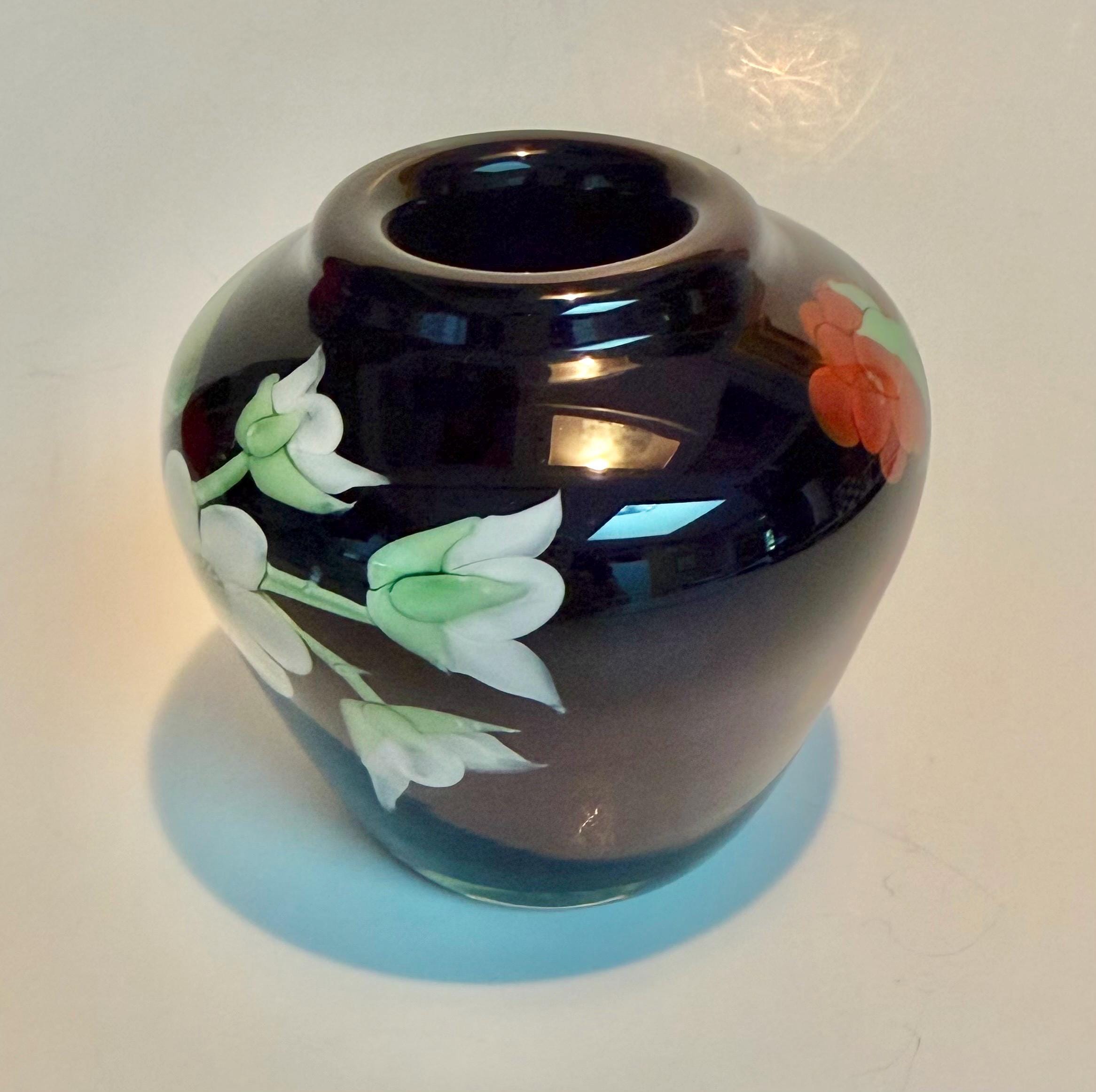 【70sヴィンテージ】Orient&Flume 花瓶 Orient and Flume Art Glass Vase - Etsy