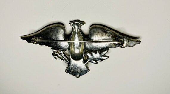 WWII Eagle Pin Sweetheart Brooch - image 3