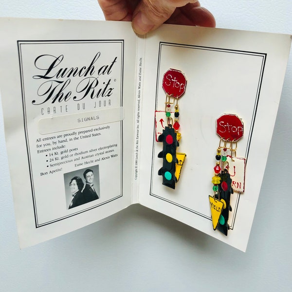 Lunch at the ritz earrings for sale Clearance