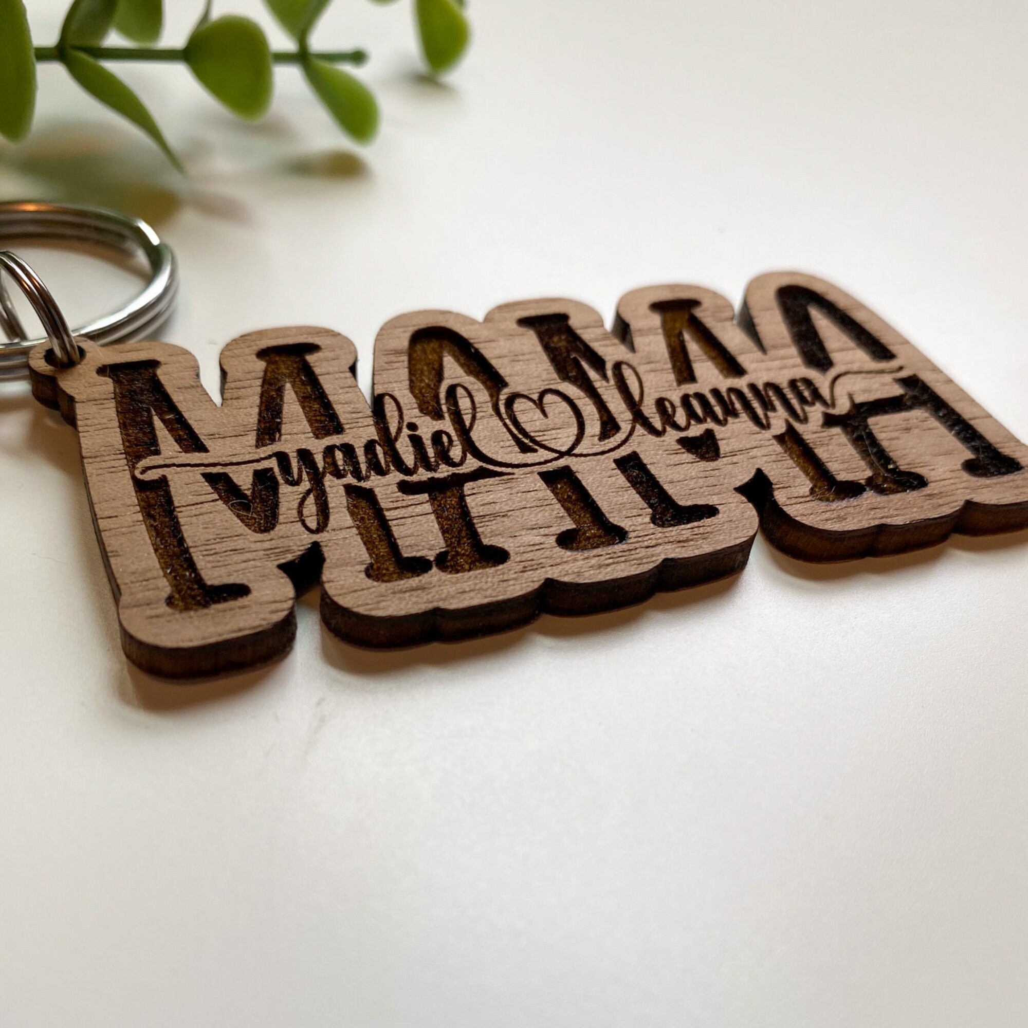 Customized Mama Keychain with children's names Mama with Etsy