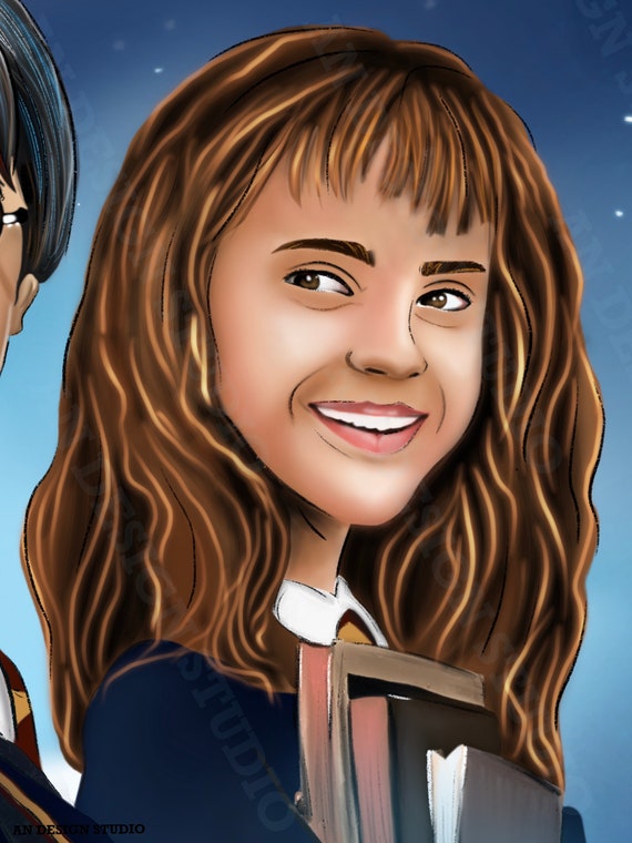 Beautiful Cartoon Harry Potter Hermione Granger · Creative Fabrica