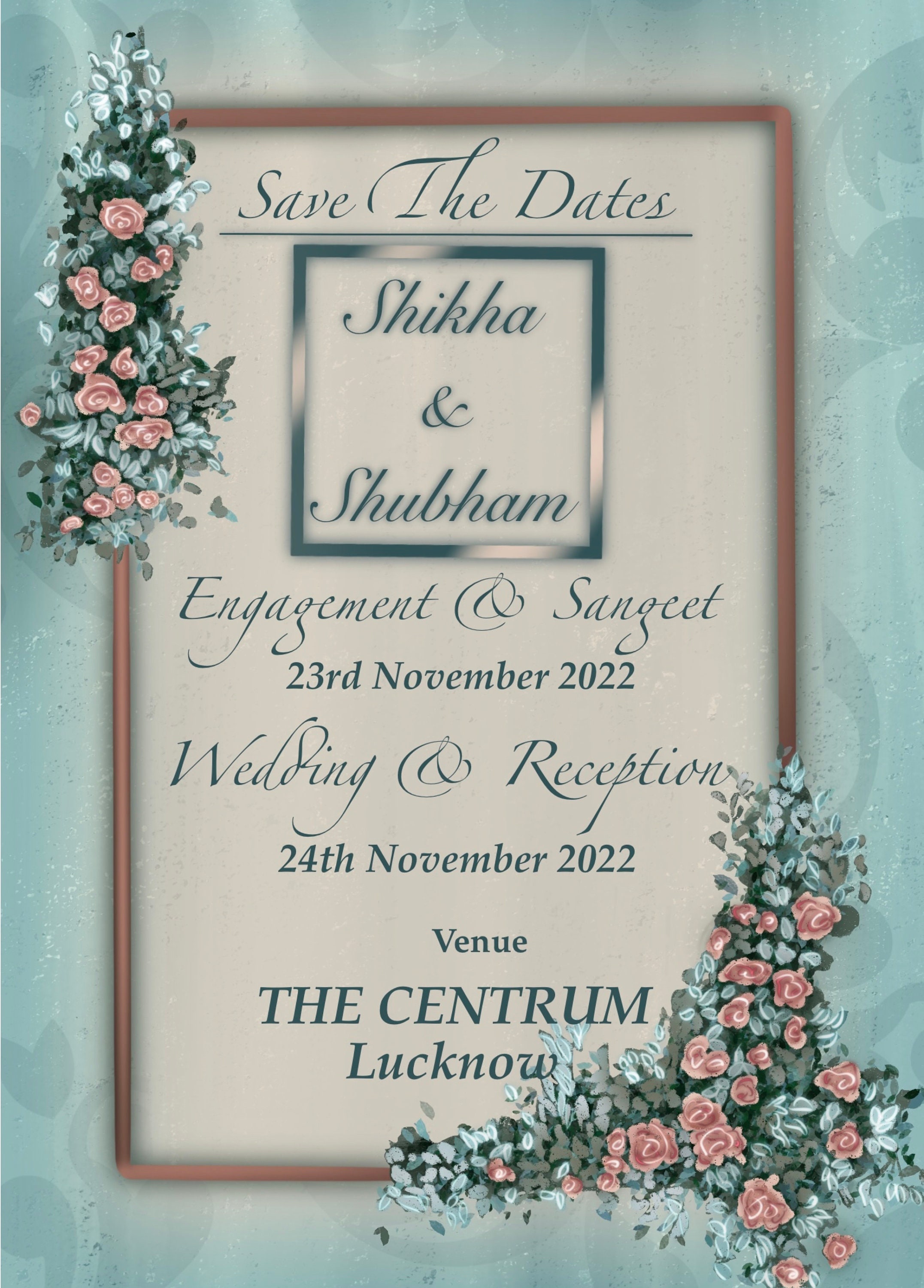 Buy Wedding Digital Invitation,ecard Invite ,floral Design Save the