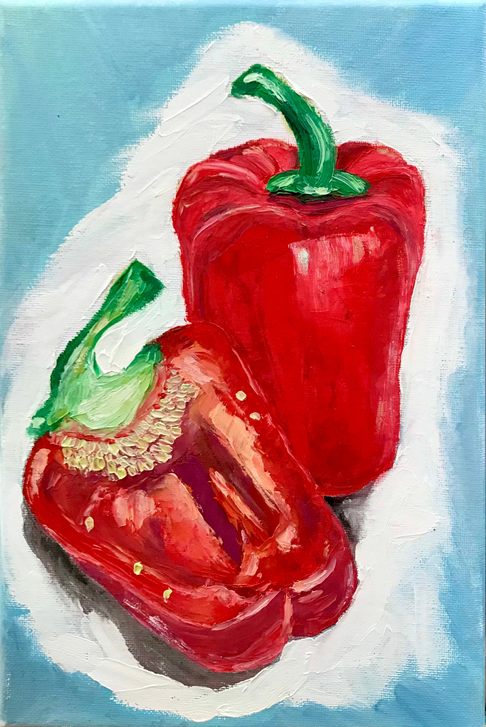 Bell Pepper Painting Print From Original Watercolor Painting, bell