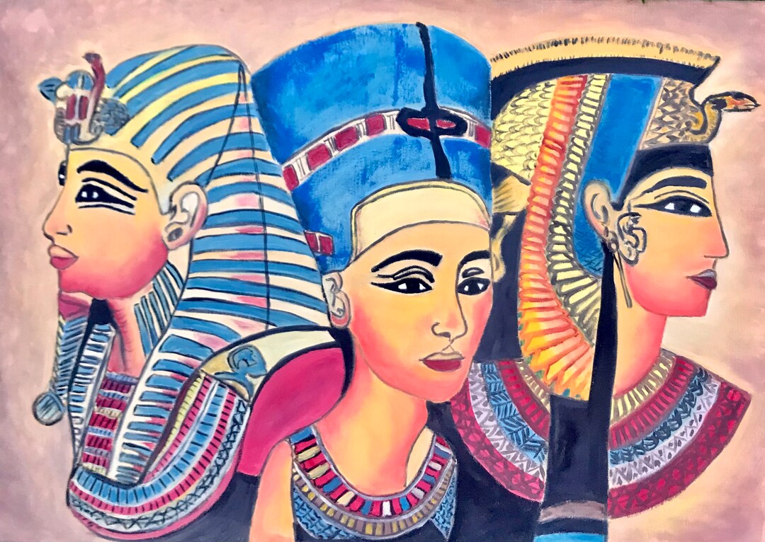 Painting Oil , Painting of Ancient Egypt , Oil Painting Nefertiti Etsy